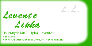 levente lipka business card